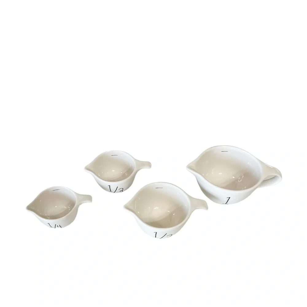 NEW  Rae Dunn Teacup Measuring Cups w/Handles Set/4